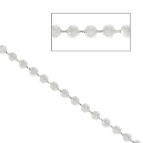1mm 925 Sterling Silver ball Chain x50cm