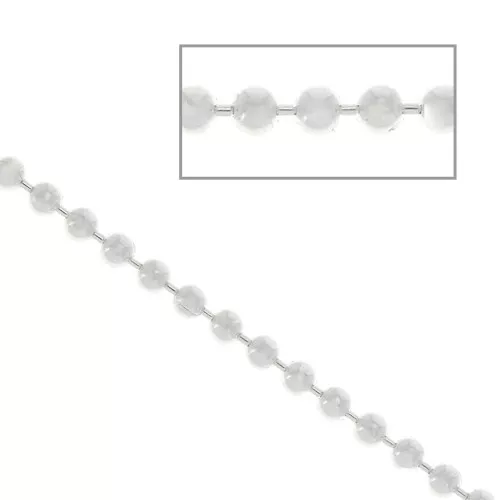 1mm 925 Sterling Silver ball Chain x50cm