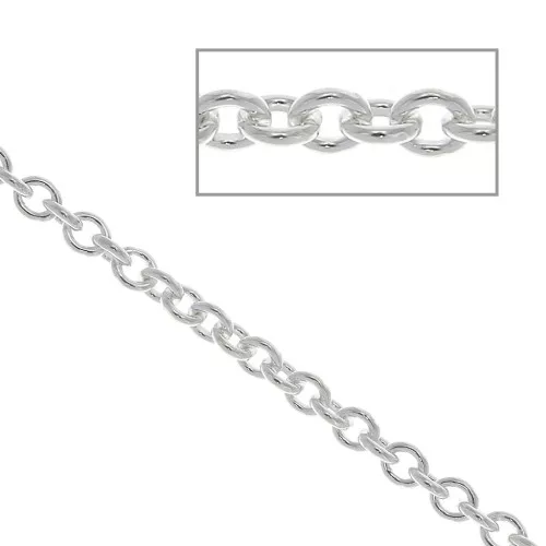 2 mm Trace Chain - 925 Sterling Silver x50 cm