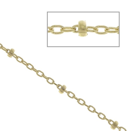 1.8mm Gold Filled Flat ball (1x1) cable chain x 50cm