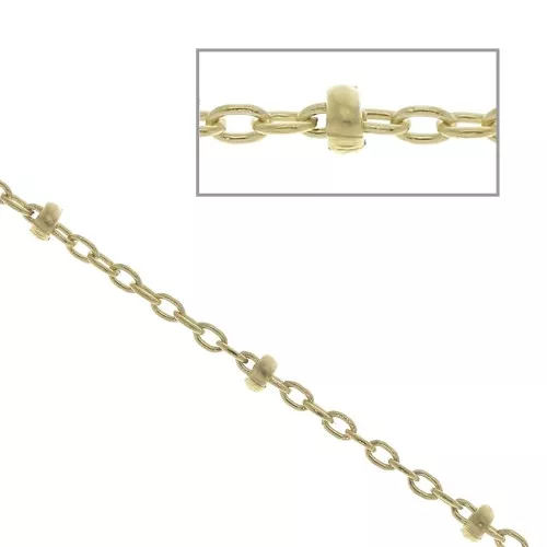 1.8mm Gold Filled Flat ball (1x1) cable chain x 50cm