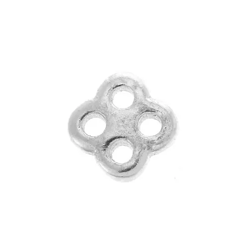 925 Sterling Silver 4-hole Adjustable clasp for 0.8mm cord x1