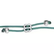 925 Sterling Silver 4-hole Adjustable clasp for 0.8mm cord-3 micron Gold Plated x1