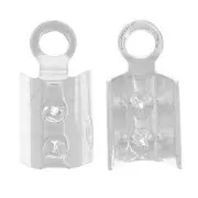 925 Sterling Silver 3mm lace ends x1 - Made in Europe x10