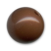 Unicolor Round bead 14mm Opaque Chocolate x1|raw }}