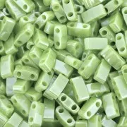 5x2.3x1.9mm Miyuki Half Tila Beads HTL-0439 - Opaque Chartreuse Luster x10g