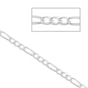 925 Sterlin silver Figaro 1.3mm chain (1x3) x 50cm