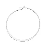 925 Sterling Silver 20 mm x 0.7mm Flat earring hoops to decorate x2