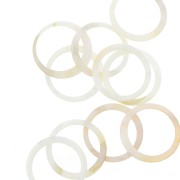 25mm Mother-of-pearl circle pendant - Natural x1