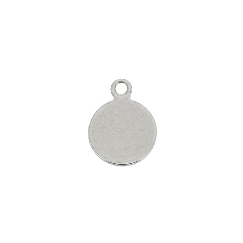 8mm Stainless Steel charm to engrave x1
