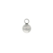 5mm Stainless steel Mini ball charm x1