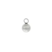 5mm Stainless steel Mini ball charm x1