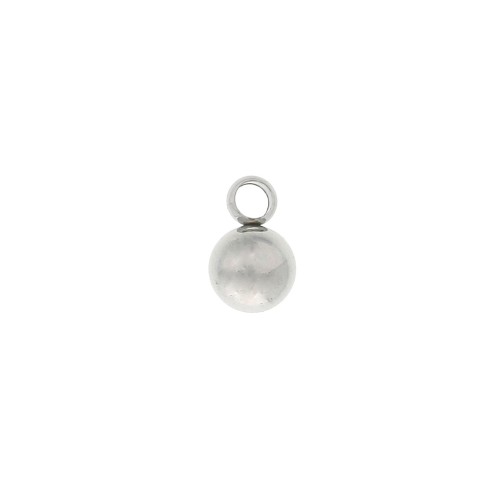 5mm Stainless steel Mini ball charm x1