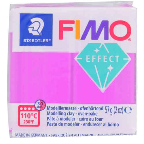 Fimo Polymer Clay Neon Effect 57gr Violet (n°601) x1