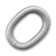 Oval ring 32x24mm Old silver tone x1