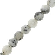 4mm Round faceted beads gemstone imitation - Sesame Jasper x20|raw }}