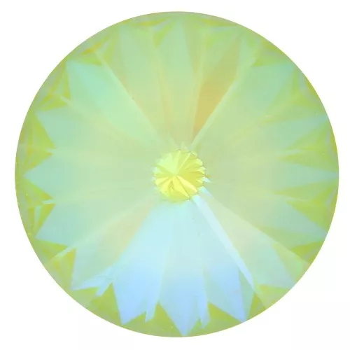 PureCrystal 1122 Rivoli Round Stone 14mm Crystal AB Ultra Lime