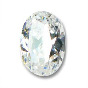 Cubic Zirconia oval cabochon  7x5mm Crystal|raw }}