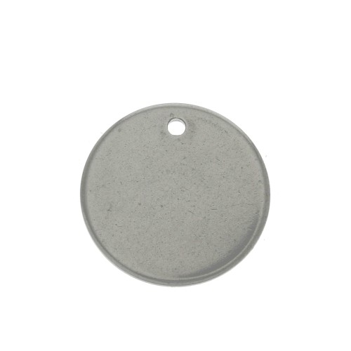 16mm Stainless steel smooth round charm 1mm thickness to engrave x1