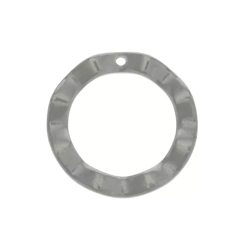 18mm Stainless Steel Hammered circle charm x1