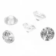 Cubic Zirconia Round cabochons 2mm Crystal x10