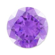 Cubic Zirconia Round cabochons 4mm Medium Purple x10
