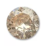 Cubic Zirconia Round cabochons 4mm Champagne x10
