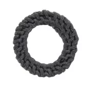 45mm Round Rattan Pendant - Black Pearl Effect x1