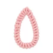 50x30mm Drop-shaped Rattan Pendant - Light Pink Pearl Effect x1