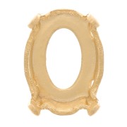 8x6mm Oval-shaped Cabochon setting PureCrystal 4120 - Gold Tone x1|raw }}