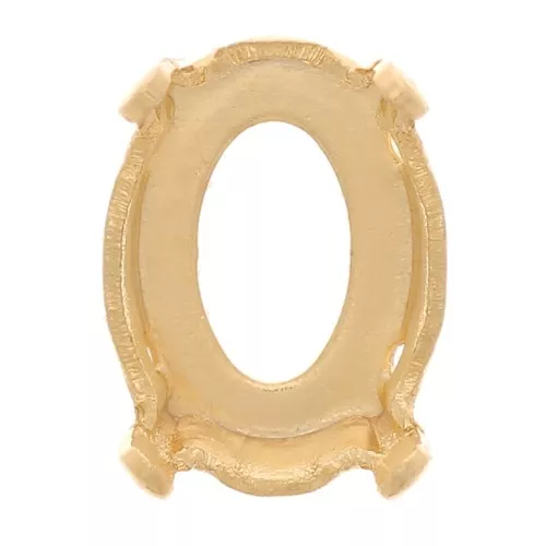 8x6mm Oval-shaped Cabochon setting PureCrystal 4120 - Gold Tone x1