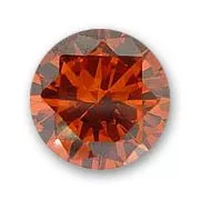 Cubic Zirconia Round cabochons 3mm Orange x10