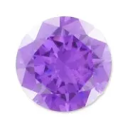 Cubic Zirconia Round cabochons 3.25mm Medium Purple x10