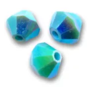 PureCrystal Crystal Bicones 3mm Turquoise AB2X x50