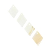 20x14mm Mother-of-pearl rhombus sequins - Natural x4|raw }}