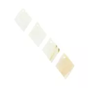 20x14mm Mother-of-pearl rhombus sequins - Natural x4