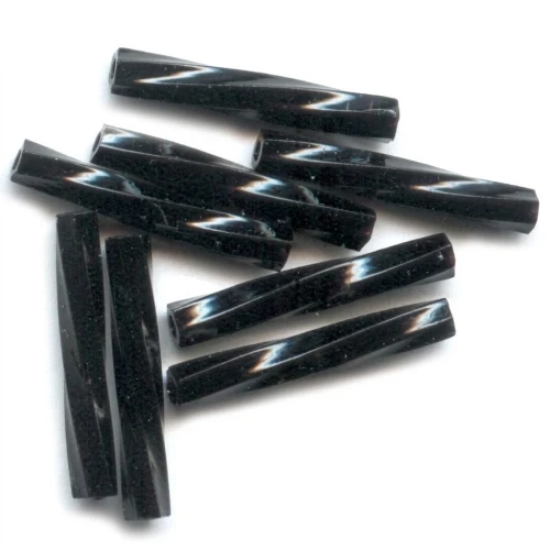 Bugles Twist Miyuki 12 mm TW2012-0401 -  Black x10g