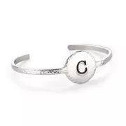 150x3 mm Aluminium Medallion Bracelet Blank - Circle- Stamping Blanks x1