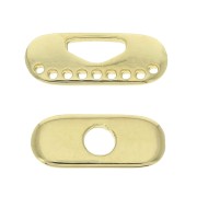 21x9mm Zamac toggle clasp for bracelet and multi-row necklace - Fine Gold plated x1|raw }}