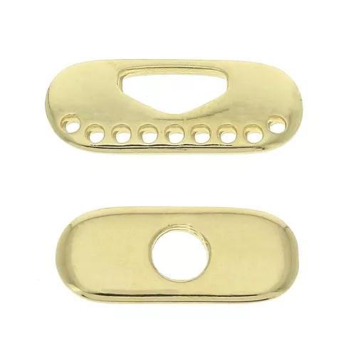 21x9mm Zamac toggle clasp for bracelet and multi-row necklace - Fine Gold plated x1