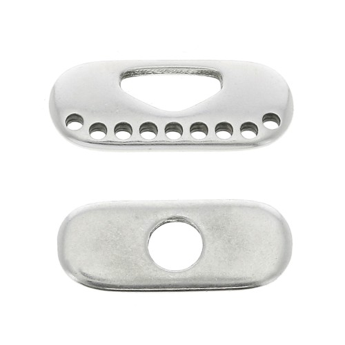 21x9mm Zamac toggle clasp for bracelet and multi-row necklace - Fine Antique silver plating x1