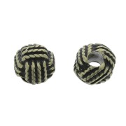 11mm Zamac ball of wool effect bead - Bronze Tone x1|raw }}