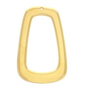 46x28mm Zamac trapezoid-shape pendant - fine Gold plated x1|raw }}
