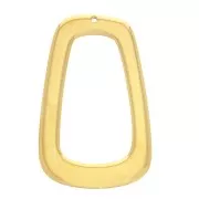 46x28mm Zamac trapezoid-shape pendant - fine Gold plated x1