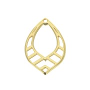 26x18mm Zamac drop-shaped pendant - fine Gold plated x1|raw }}