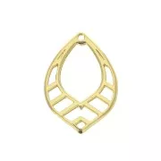 26x18mm Zamac drop-shaped pendant - fine Gold plated x1