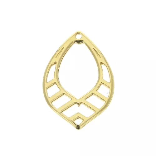 26x18mm Zamac drop-shaped pendant - fine Gold plated x1