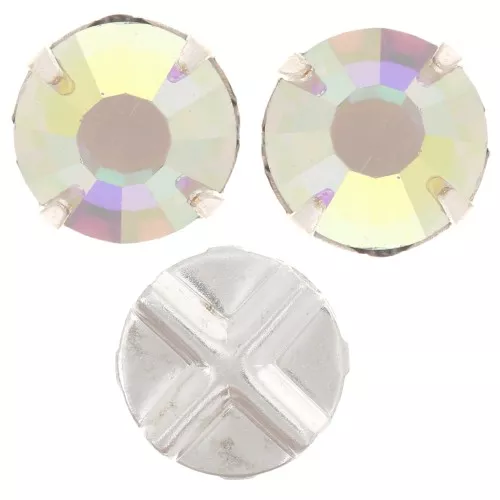 Sew-on rhinestones 8mm Crystal AB
