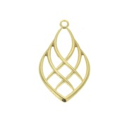 27x16mm Zamac drop-shaped pendant - fine Gold plated x1|raw }}