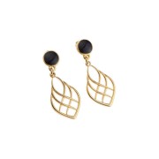 27x16mm Zamac drop-shaped pendant - fine Gold plated x1